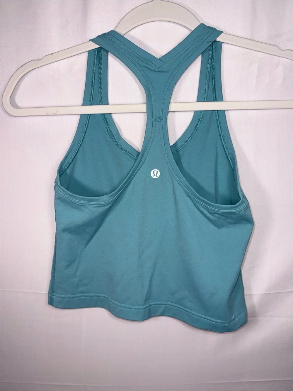 Lululemon Women's Teal Racerback Crop Tank Top Casual Activewear Size 6/Small